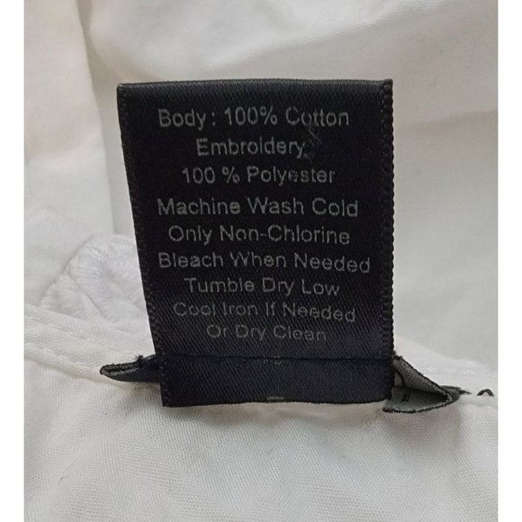 Ann Taylor Factory White Blouse W/ Embroidered Sleeves Sz XS - Picture 6 of 7